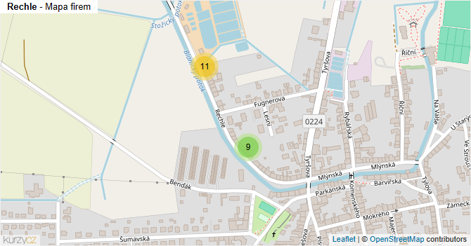 Rechle - mapa firem