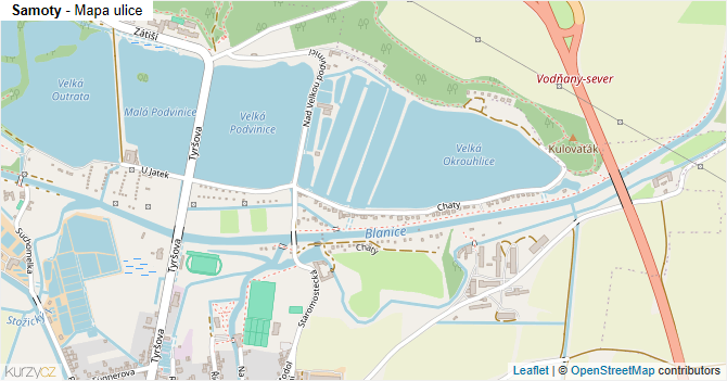 Samoty - mapa ulice
