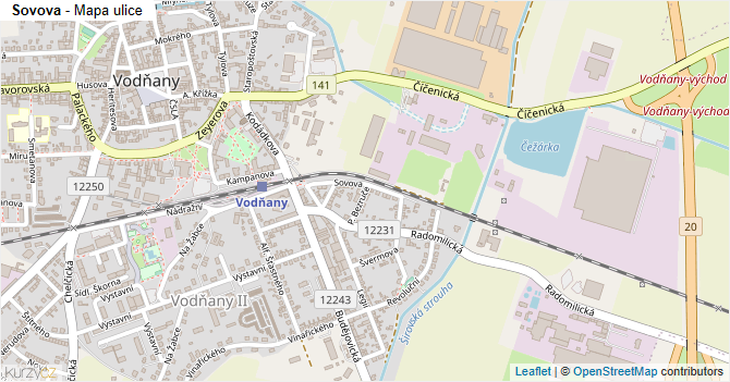 Sovova - mapa ulice