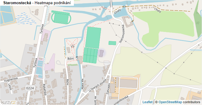 Staromostecká - mapa podnikání