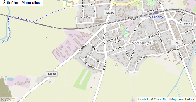 Štítného - mapa ulice