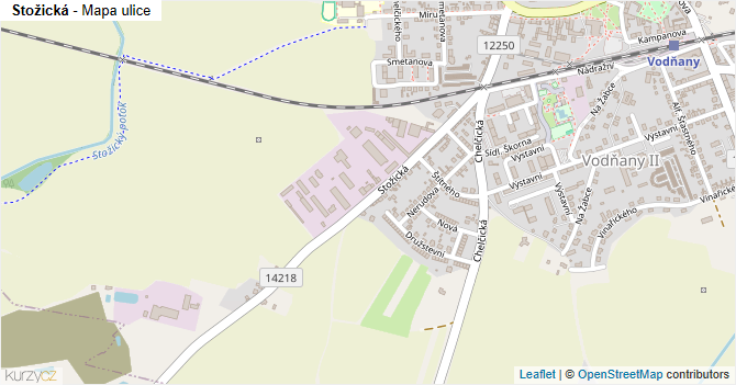 Stožická - mapa ulice