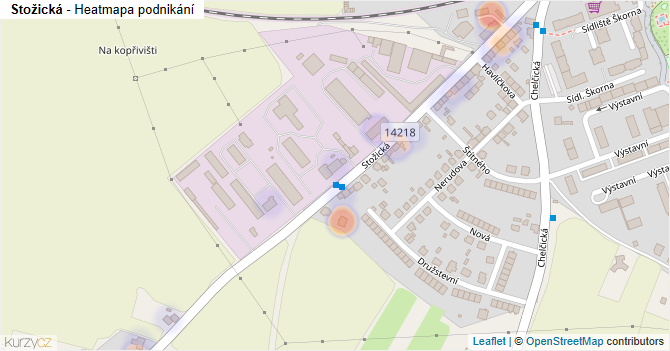 Stožická - mapa podnikání