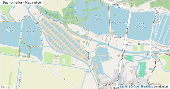 Suchomelka - mapa ulice