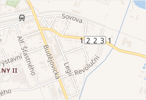 Švermova v obci Vodňany - mapa ulice