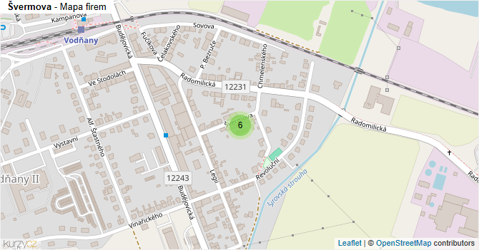 Švermova - mapa firem
