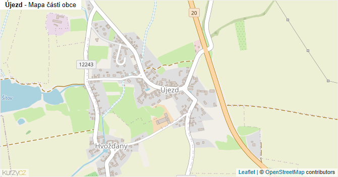 Újezd - mapa části obce