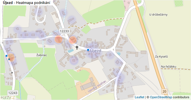 Újezd - mapa podnikání