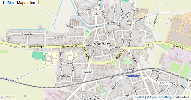 Ulička - mapa ulice