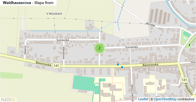 Waldhauserova - mapa firem