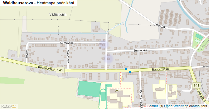 Waldhauserova - mapa podnikání