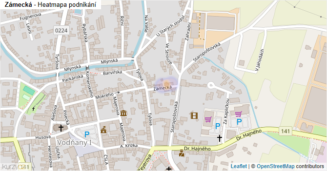 Zámecká - mapa podnikání
