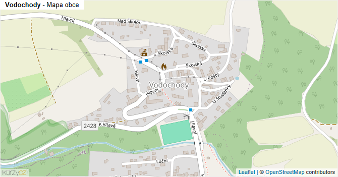 Vodochody - mapa obce
