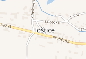 Hoštice v obci Vodochody - mapa části obce