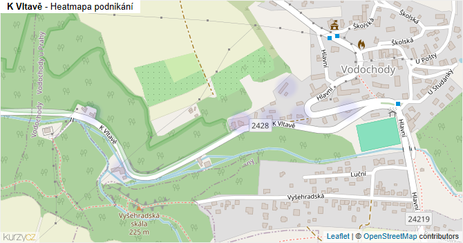 K Vltavě - mapa podnikání
