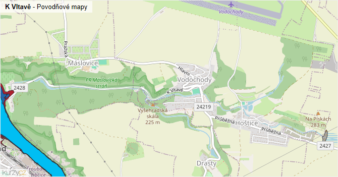 K Vltavě - záplavové mapy stoleté vody