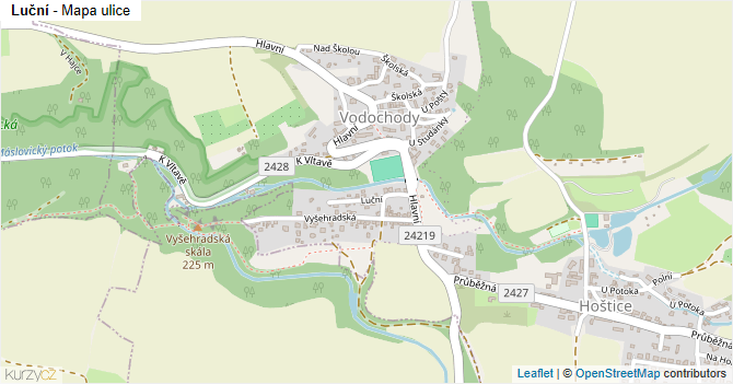 Luční - mapa ulice