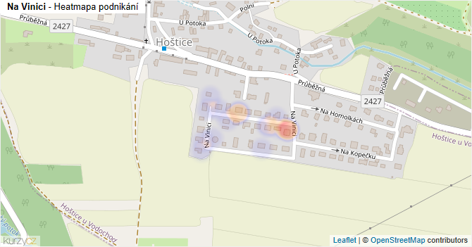 Na Vinici - mapa podnikání