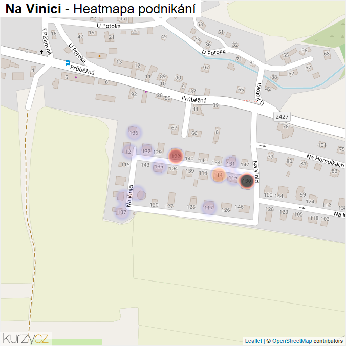 Mapa Na Vinici - Firmy v ulici.