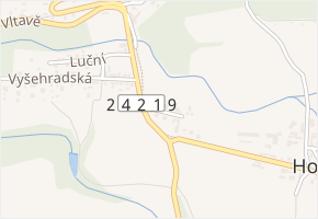 Pod Sokolovnou v obci Vodochody - mapa ulice