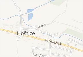Polní v obci Vodochody - mapa ulice