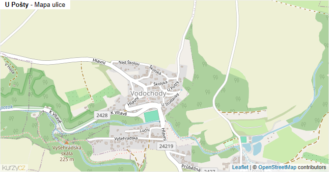 U Pošty - mapa ulice