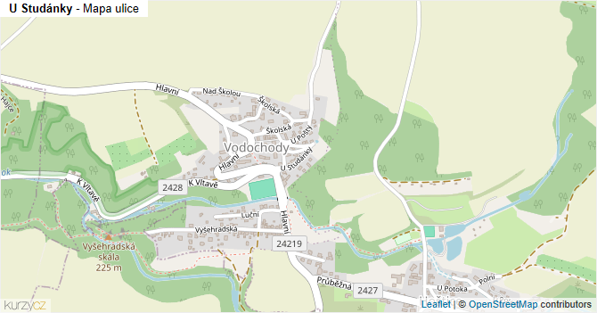 U Studánky - mapa ulice