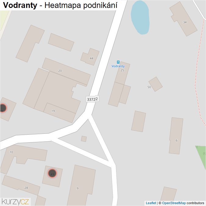 Mapa Vodranty - Firmy v obci.