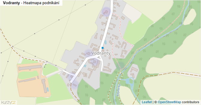 Vodranty - mapa podnikání