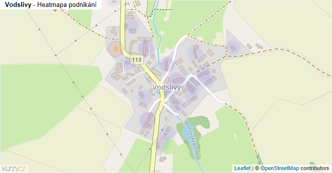 Vodslivy - mapa podnikání