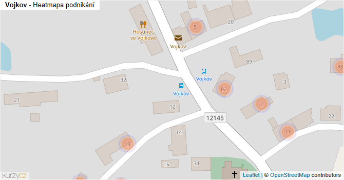 Vojkov - mapa podnikání