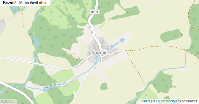 Bezmíř - mapa části obce