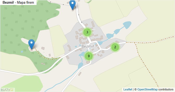 Bezmíř - mapa firem