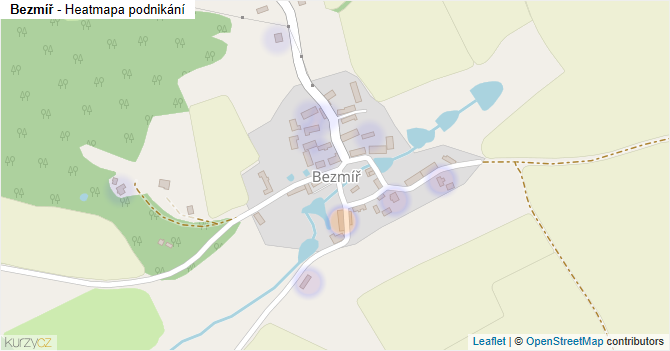 Bezmíř - mapa podnikání