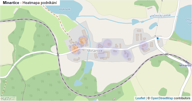 Minartice - mapa podnikání