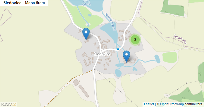Sledovice - mapa firem
