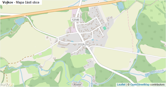 Vojkov - mapa části obce