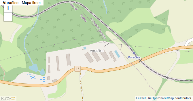 Voračice - mapa firem