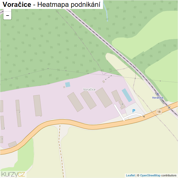 Mapa Voračice - Firmy v části obce.