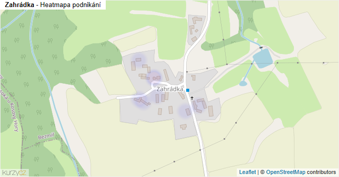 Zahrádka - mapa podnikání