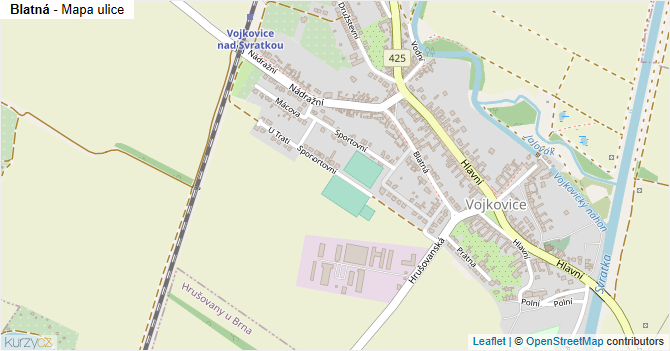Blatná - mapa ulice