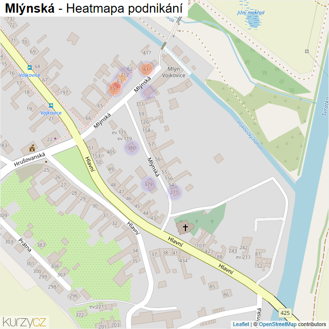 Mapa Mlýnská - Firmy v ulici.
