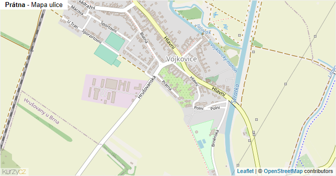 Prátna - mapa ulice