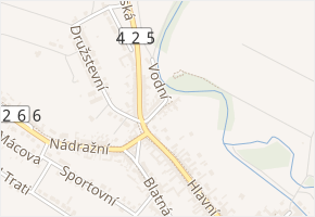 Vodní v obci Vojkovice - mapa ulice