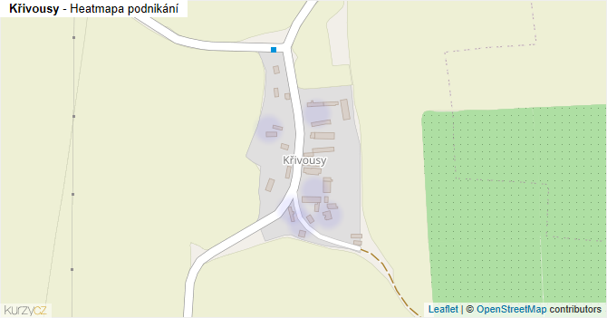 Křivousy - mapa podnikání