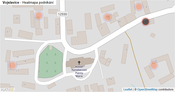 Vojslavice - mapa podnikání