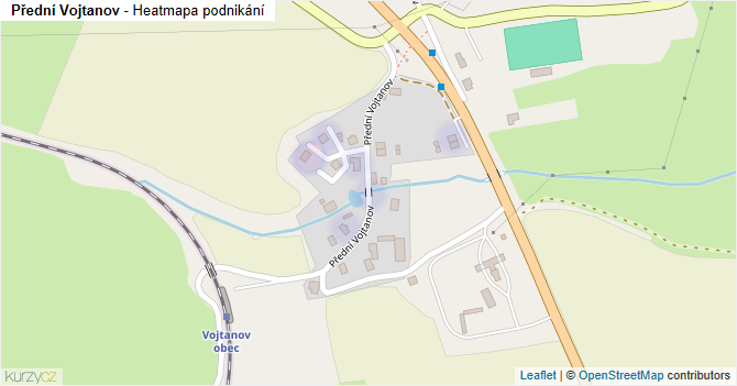 Přední Vojtanov - mapa podnikání