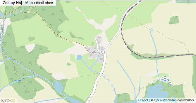 Zelený Háj - mapa části obce
