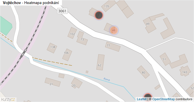 Vojtěchov - mapa podnikání