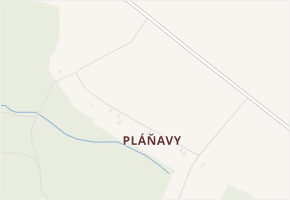 Pláňavy v obci Vojtěchov - mapa části obce